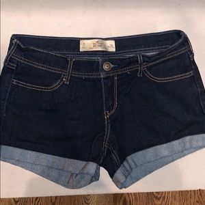 Dark wash Hollister jean shorts
